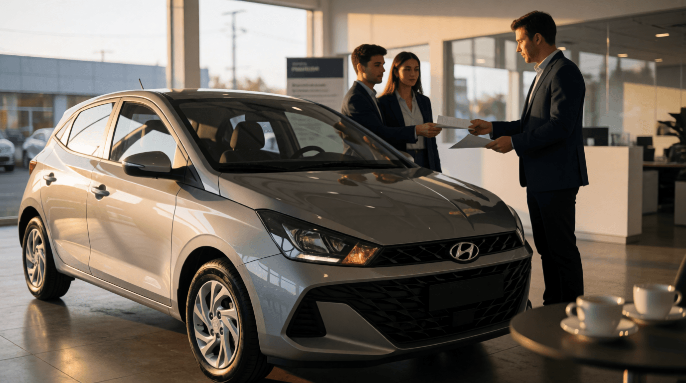 used car dealership showroom comprar hyundai hb20 financiado